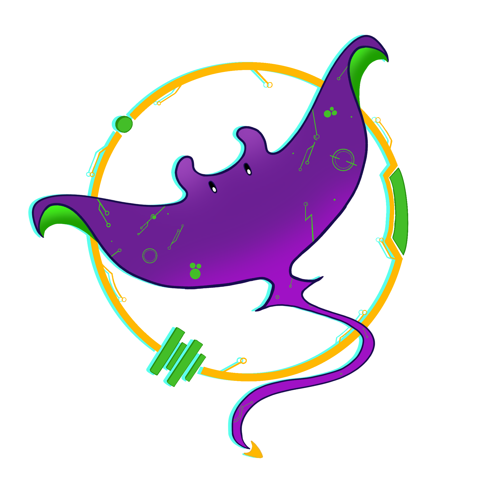 AIXDATA electric stingray mascot