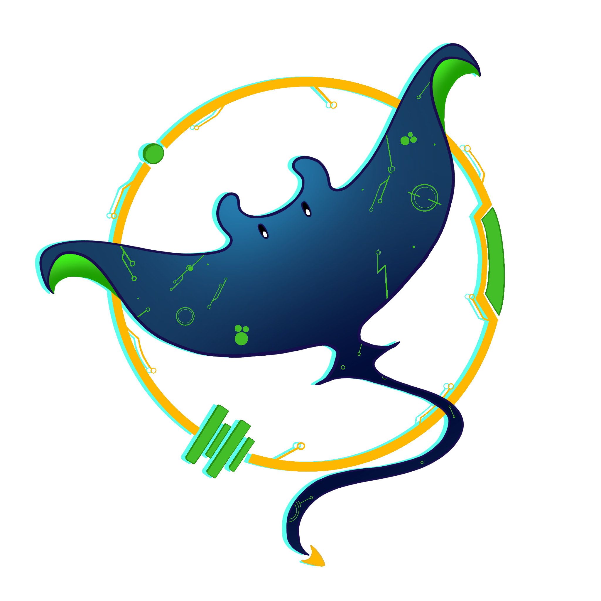 AIXDATA electric stingray mascot